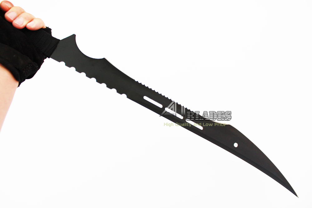 27 Stainless Steel Dual Full Tang Blade Black Ninja Sword Machete With Sheath Ebay 5217